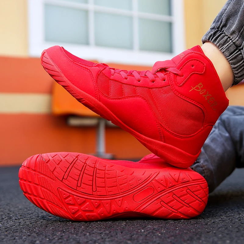 

2026 Good Quality Wrestling Shoe For Man Professional Boxing Sport Shoes Men Men Fighting Shoes Comfortable Gym Training Shoes M