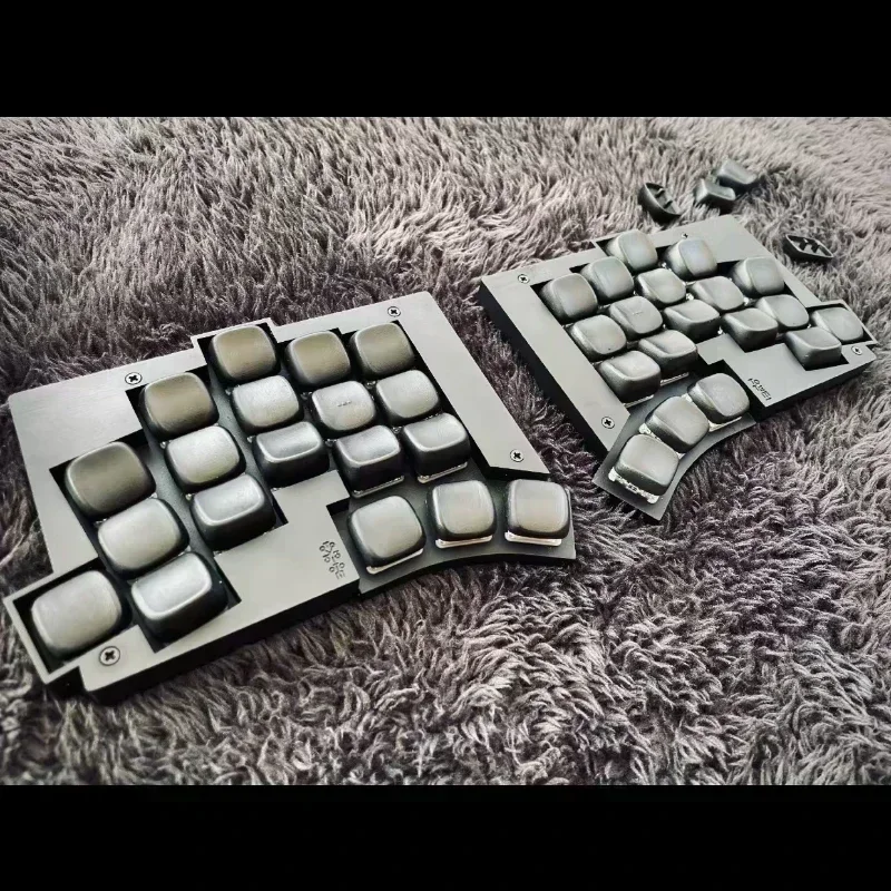 TOTEM Kit Keyboard Split Nirkabel Kustom 2Mode Bluetooth/Tipe-c Keyboard Mekanis Profil Rendah Menggunakan Kailh Choc V1 Switch ZMK