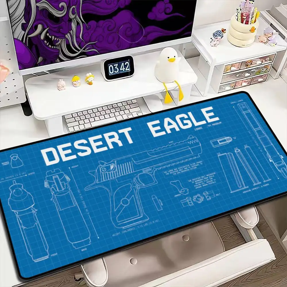 Mechanical Line Drawing Pattern extra Large XXL Full Desk Mouse Pad Non-slip Rubber Desk Mat