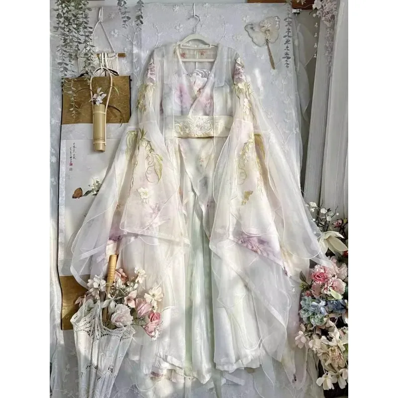 Chinese Women Ancient Traditional Hanfu Dress Carnival Cosplay Costume Photograph Performance Clothing view 6