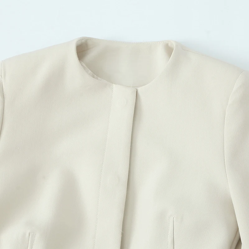 Willshela Frauen Mode Mit Gürtel Beige Einreiher Blazer Vintage Oansatz Langen Ärmeln Weibliche Chic Dame Outfits