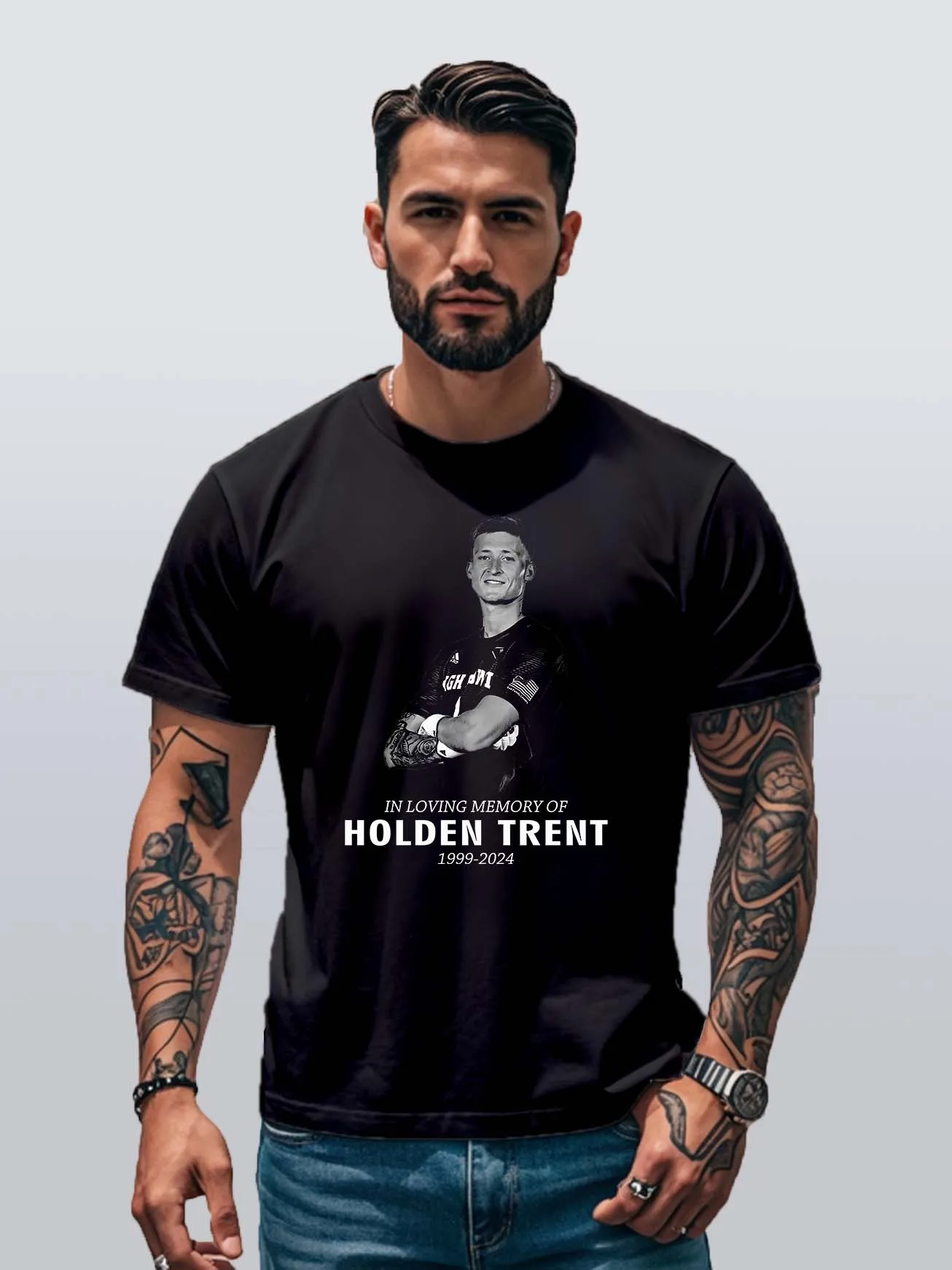 Holden Trent RIP T-shirt 1999-2024 IN MEMORY Original Printing T Shirt Vintage O-neck Unisex Short-sleev Tee Breathable Tops