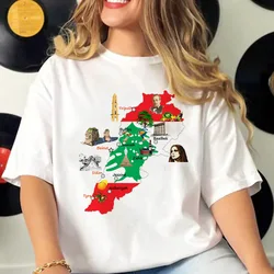 Lebanon tshirt women designer graphic tshirt female 2000s clothing