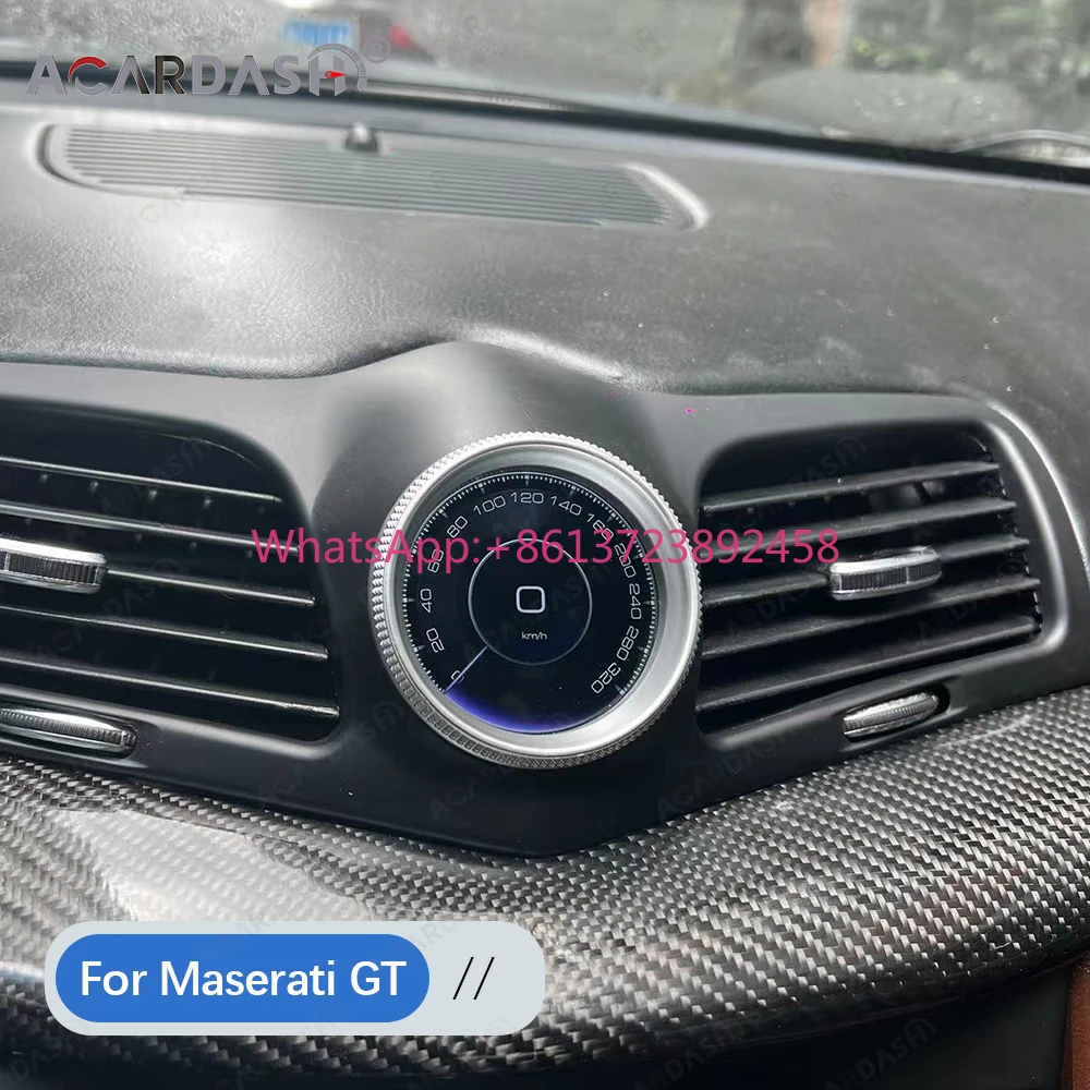 ACARDASH Digital Clock for Maserati GranTurismo & GranCabrio 2007-2017 Plug and Play Digital LCD Central Clock Stopwatch Compass