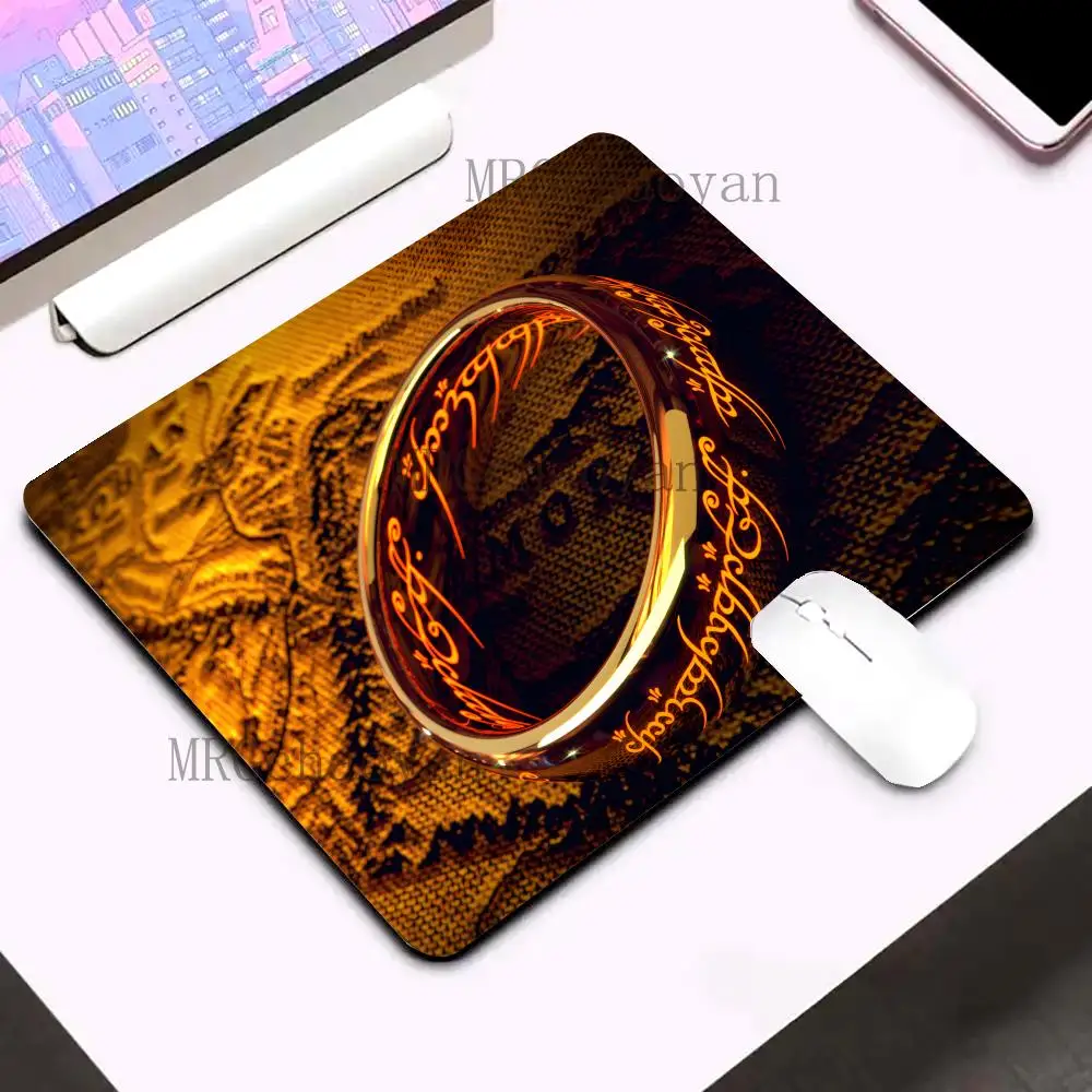 Cool ring Mousepad Gamer Square DeskMat Office Laptop Funny Animal Mouse Pad Kawaii Keyboard Rug Desktop decoration Small