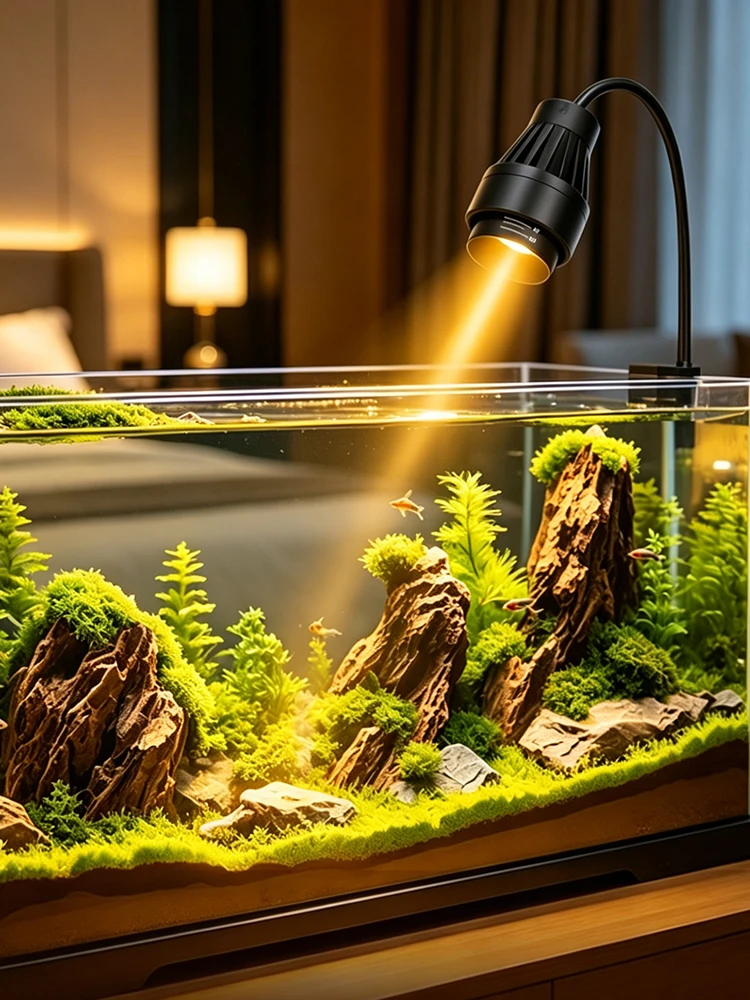 AliExpress TUNFAN LED Aquarium Spotlight 15°-60° Adjustable Focus 3-Color with Cycle Timer Cooling Fan USB Clip-on Light for Fish Tank 10W 14W 16W