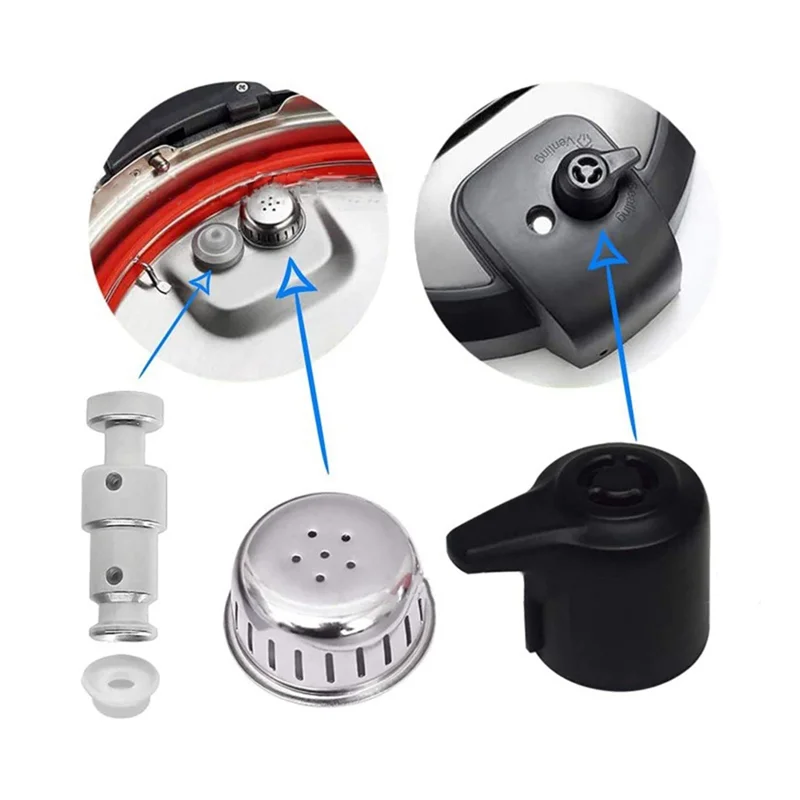 AT02-Pressure Valves Set For Instant 3/5/6QT Pressure Cooker Pressure Cooker Accessories Steam Release Valves Pressure Valves