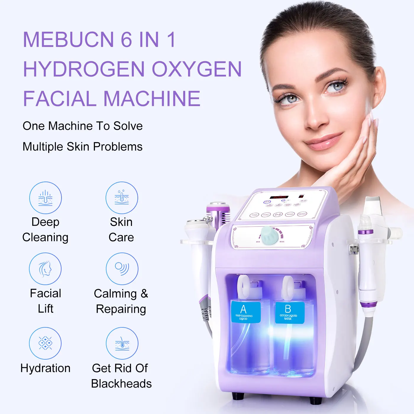 professional Hydro Water Oxygen Machine Jet Peel Oxy Spray Facial Machine Face Cleaning RF Lifting Dermabrasion Skin Care Beauty