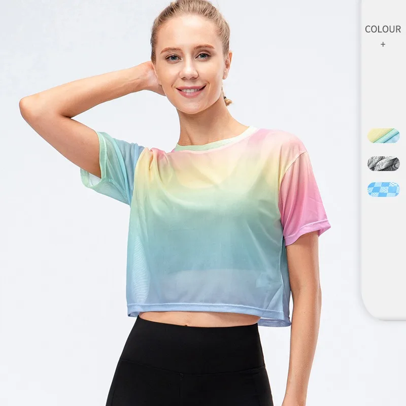 Loose Fit Sports T-Shirt for Women Quick Dry Breathable Short Sleeve Top Outdoor Fitness Yoga Running Workout Wear