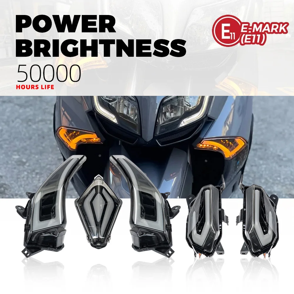 E-MARK LED-Blinker TMAX 530 2012-2016 für YAMAHA Tmax530 2013 2014 LED Vordere und Hintere Bremsleuchten Blinker T-MAX TMAX-530 2015 2016