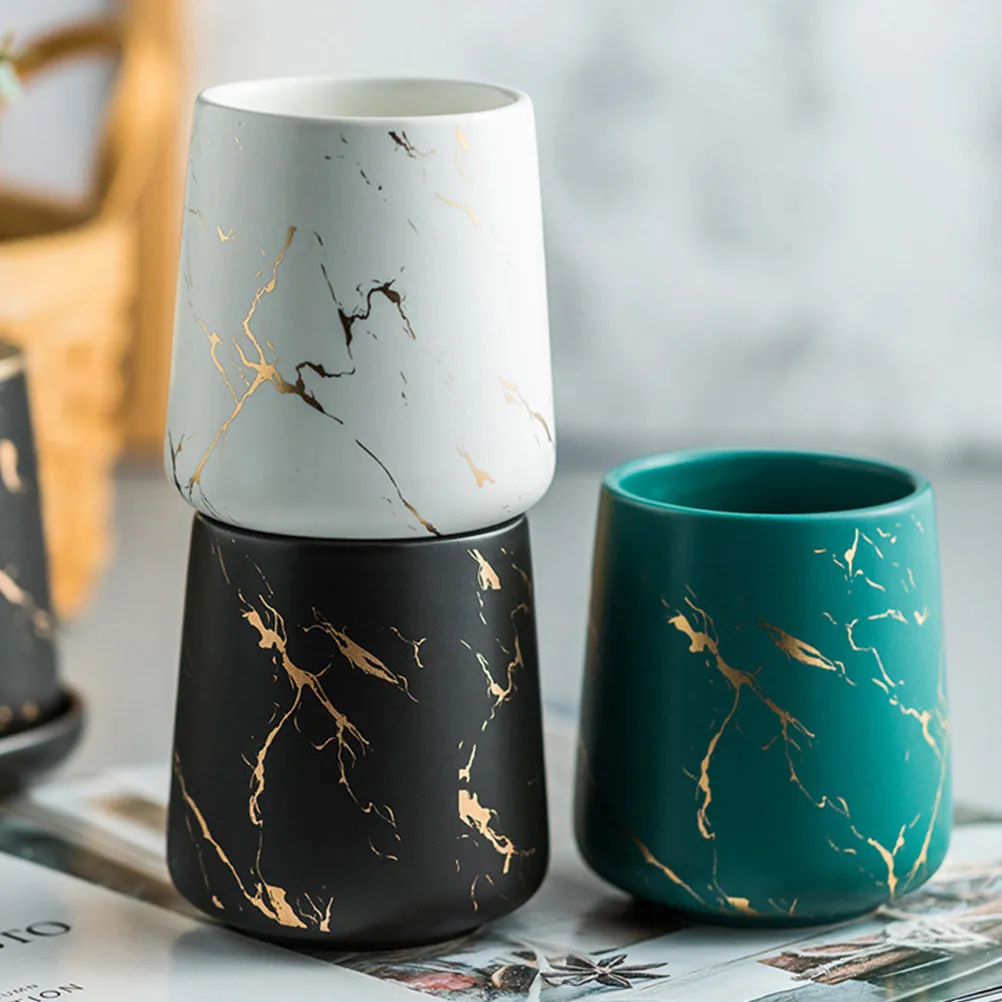 

Набор из 1 предмета: Шикарный керамический стакан для ванной комнаты, темно-зеленый, для зубных щеток, зубной пасты, мыла, лосьона, многофункциональный