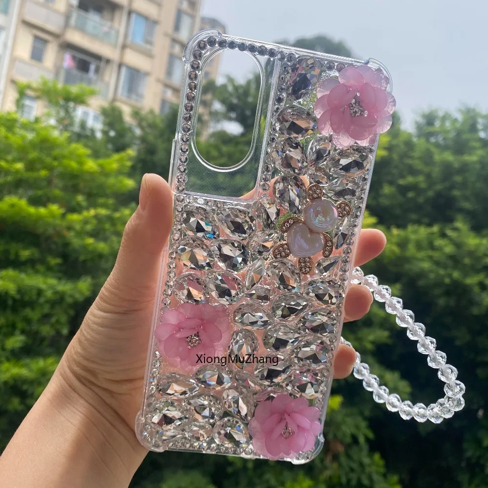 Für TCL 40 50 50Pro 50XL 50XE 60XE NxtPaper Luxus Bling Glitter 3D Blume Fall für TCL 50XL 50XE 60 60SE 605 505 503 502 501 – Detail 2