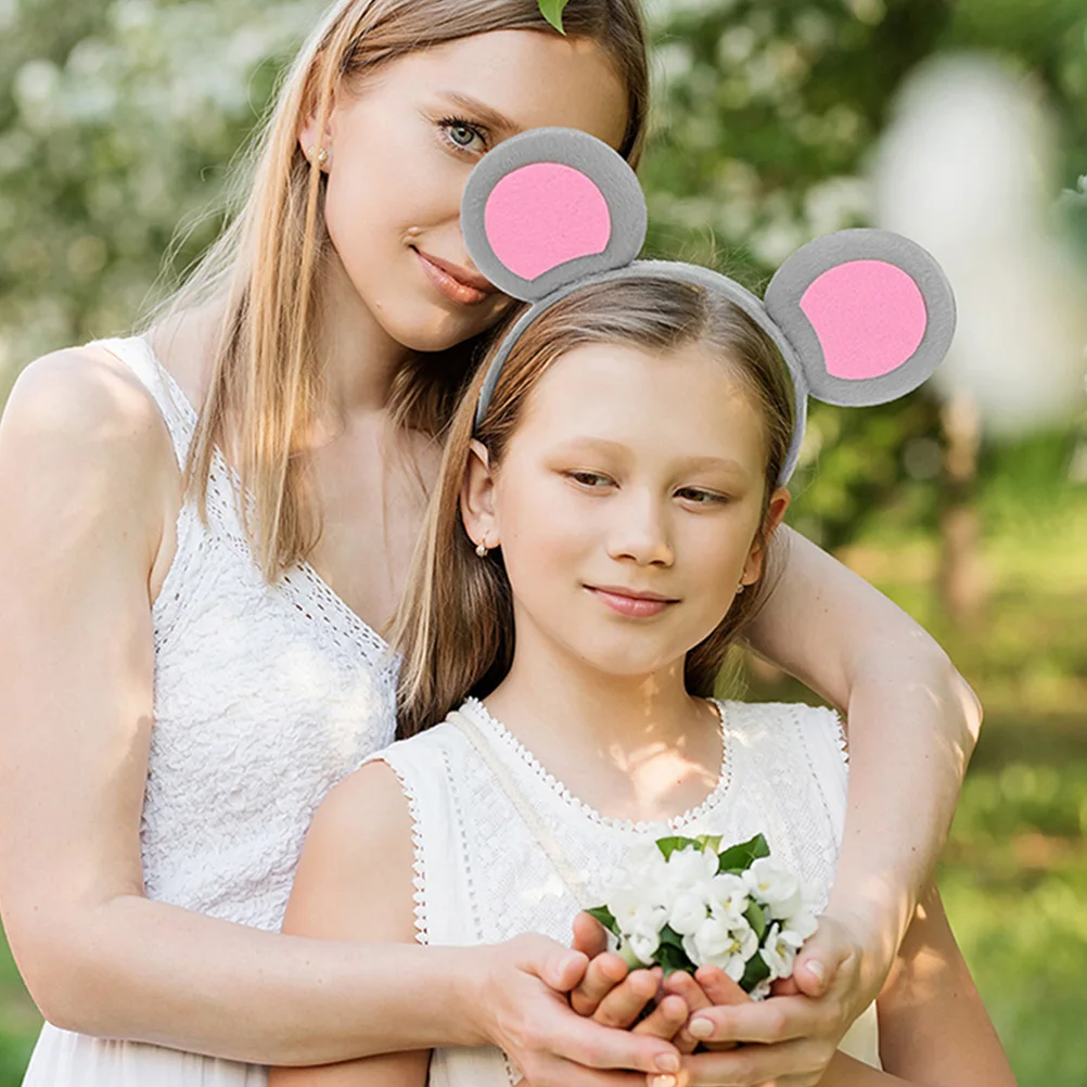 

8 Pcs Mouse Ears Headband Adult Halloween Costumes Rabbit Fabric Animal Ear Bands Cosplay Accessories Women Party Photo Props