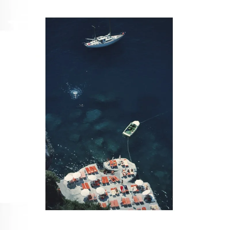Slim Aarons, 'Hotel Il San Pietro' , Print Art Canvas Poster, Living Room, Home Wall Decor Picture