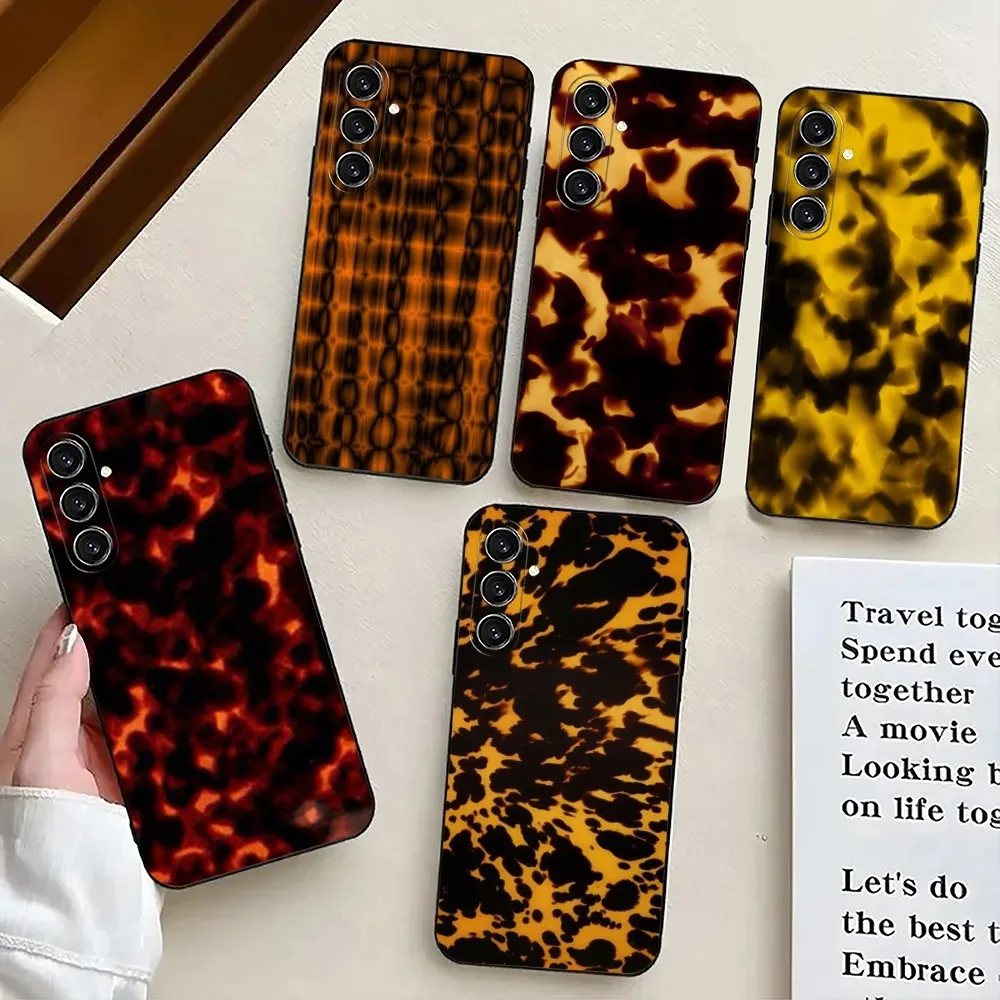 Tortoiseshell Tortoise Shell   Phone Case For Samsung S24,21,22,23,30,Ultra,S20,Plus,Fe,Lite,Note,10,9,5G Black Soft Cover