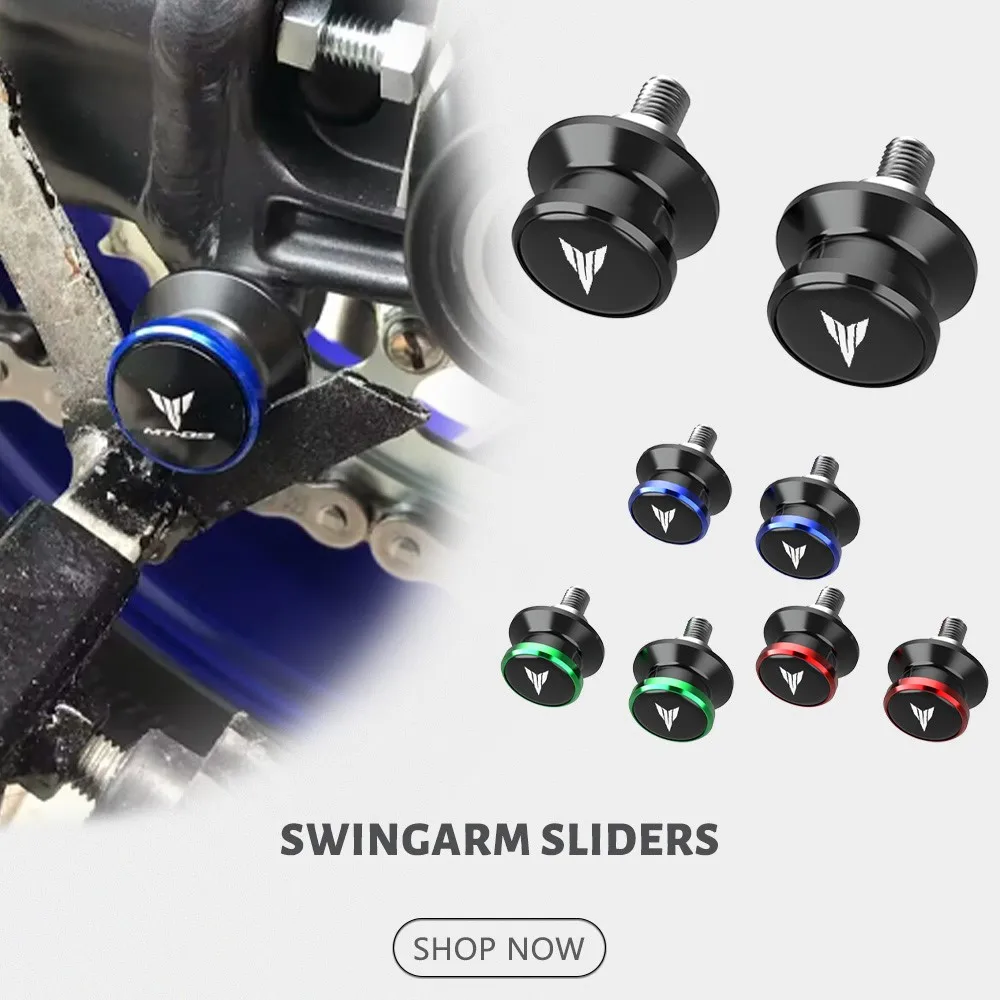 

Motorcycle 6MM Swingarm Slider Spools CNC Stand Screws FOR YAMAHA MT03 MT07 MT09 MT10 MT15 MT25 2017 - 2024 2025 2026 all years