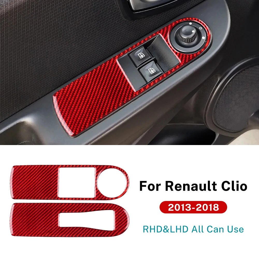 KUNGKIC Pour Renault Clio 4 Mk4 IV 2013 2014 2015 2016 2017 2018 Accessoires Véritable Fibre de Carbone Voiture Bouton de Levage Intérieur KUNGKIC Pour Renault Clio 4 Mk4 IV 2013 2014 2015 2016 2017 2018 Accessoires Véritable Fibre de Carbone Voiture Bouton de Levage Intérieur