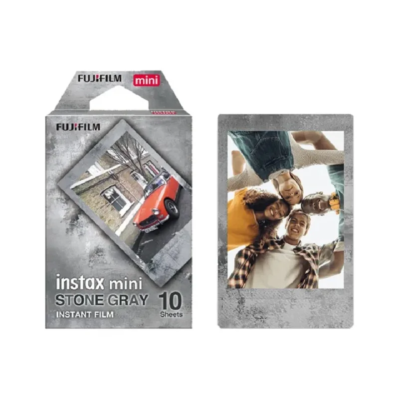 Fujifilm Instax Mini Stone Gray Design Film Instax Mini 12 Film 10-30 Sheets Mini 11 8 9 7s 25 26 70 90 كاميرا فورية SP-1 SP-2