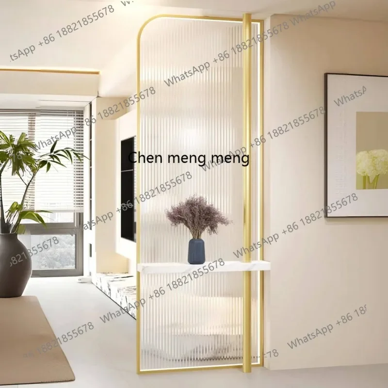 D178  Stainless steel screen partition living room porch block screen cream wind wrought iron grille rack