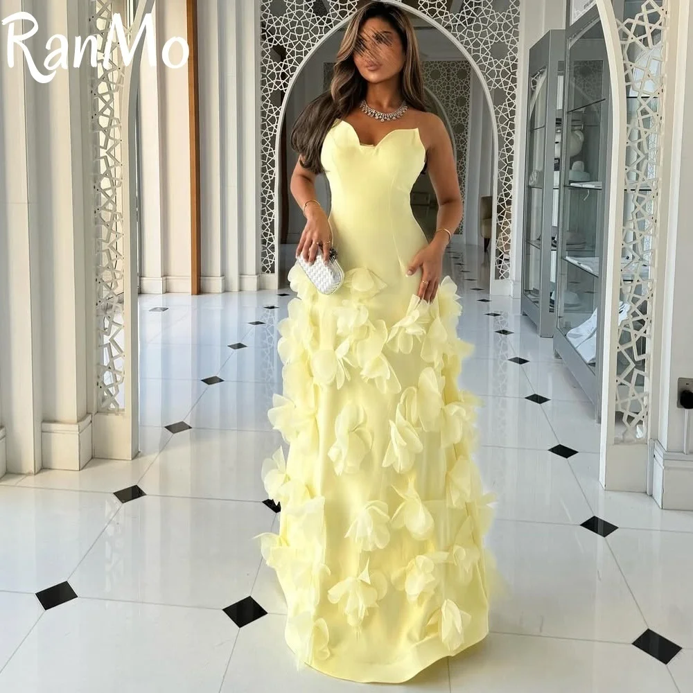 

Ranmo Новые вечерние платья с 3D цветами Милое платье для выпускного вечера A Line Вечерние платья для арабских женщин robes de soirée Customized