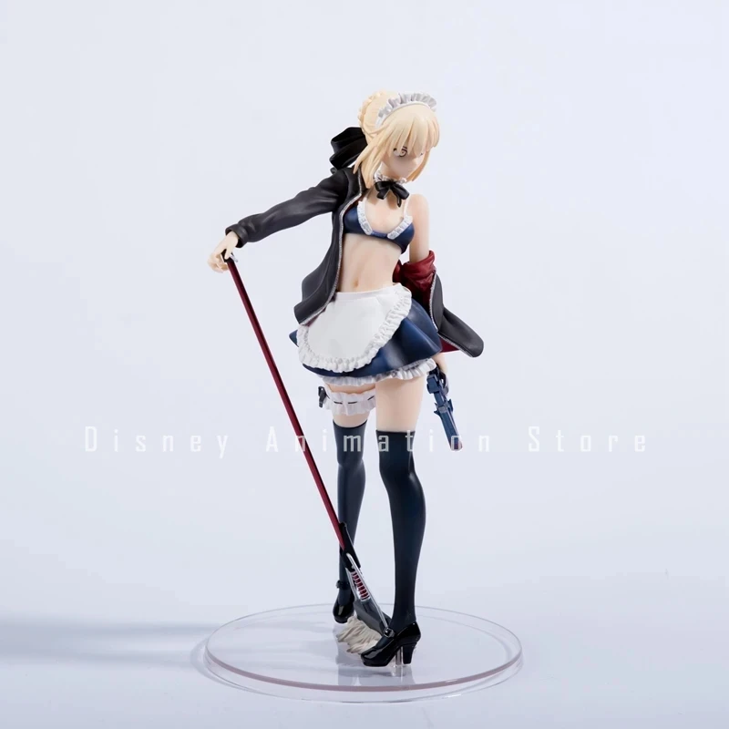 In Stock Fate/Grand Order Anime Saber Altria Pendragon Swimwear Maid Ver Pvc Action Figure Collectable Model Toys Adult Gifts