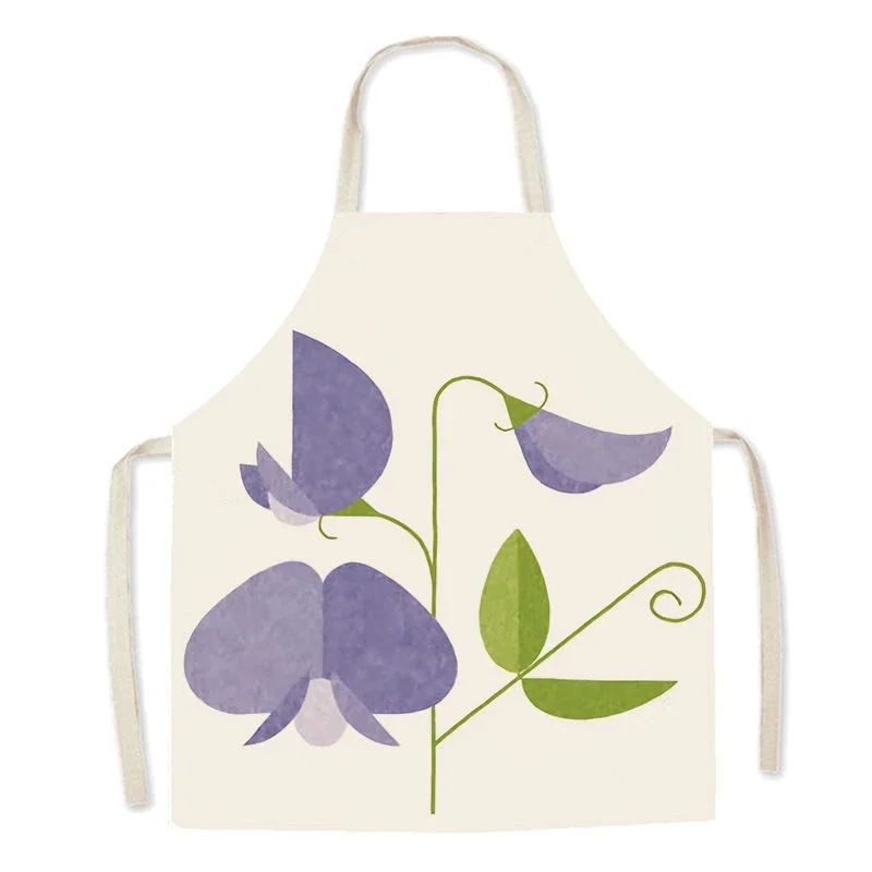 الكرتون التوضيح الكتان أكمام المئزر المنزل المطبخ الطبخ مريلة متجر الأظافر بائع الزهور ملابس العمل #3