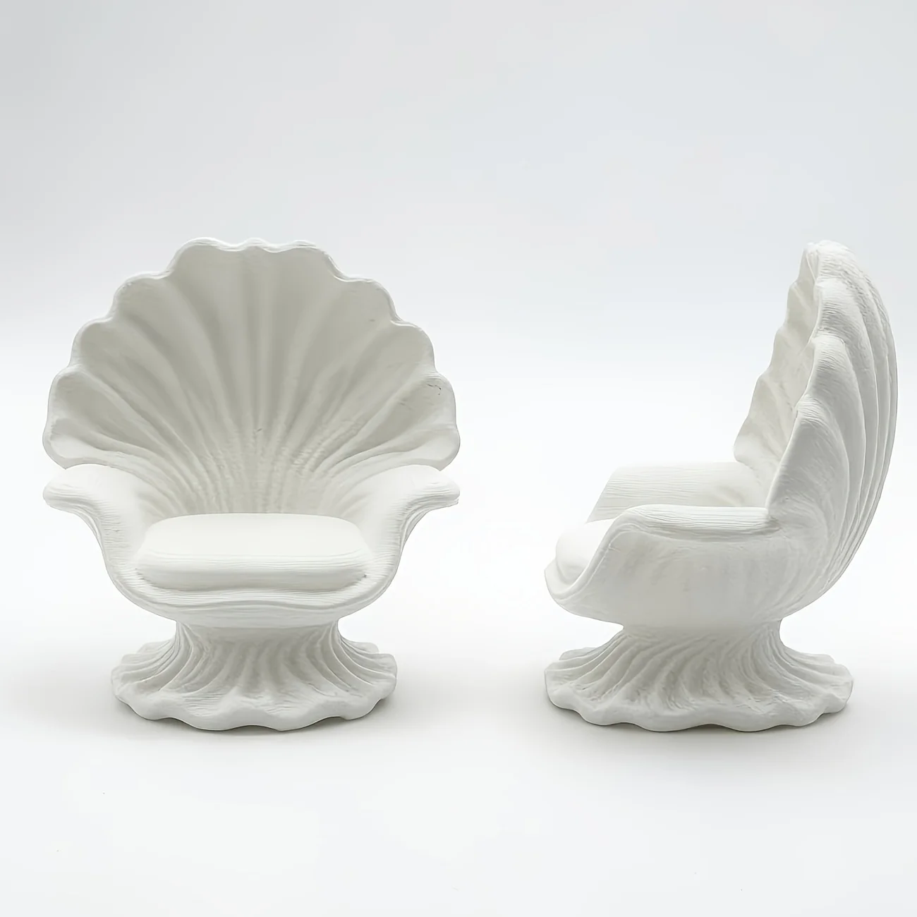 3D Printed Shell Chair Ornament, Figure Model Base, Creative Desk Decor, Stylish Collectible Gift