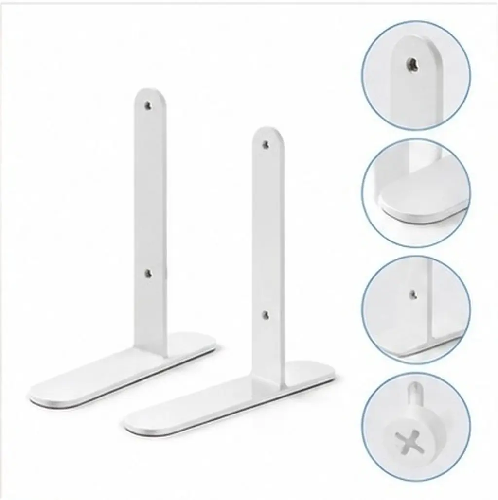 2Pcs Pegboard Bracket Heavy Duty Metal T-Shaped Desktop Stand for Tabletop Pegboard Organizer Rack Desk Mount Fixing