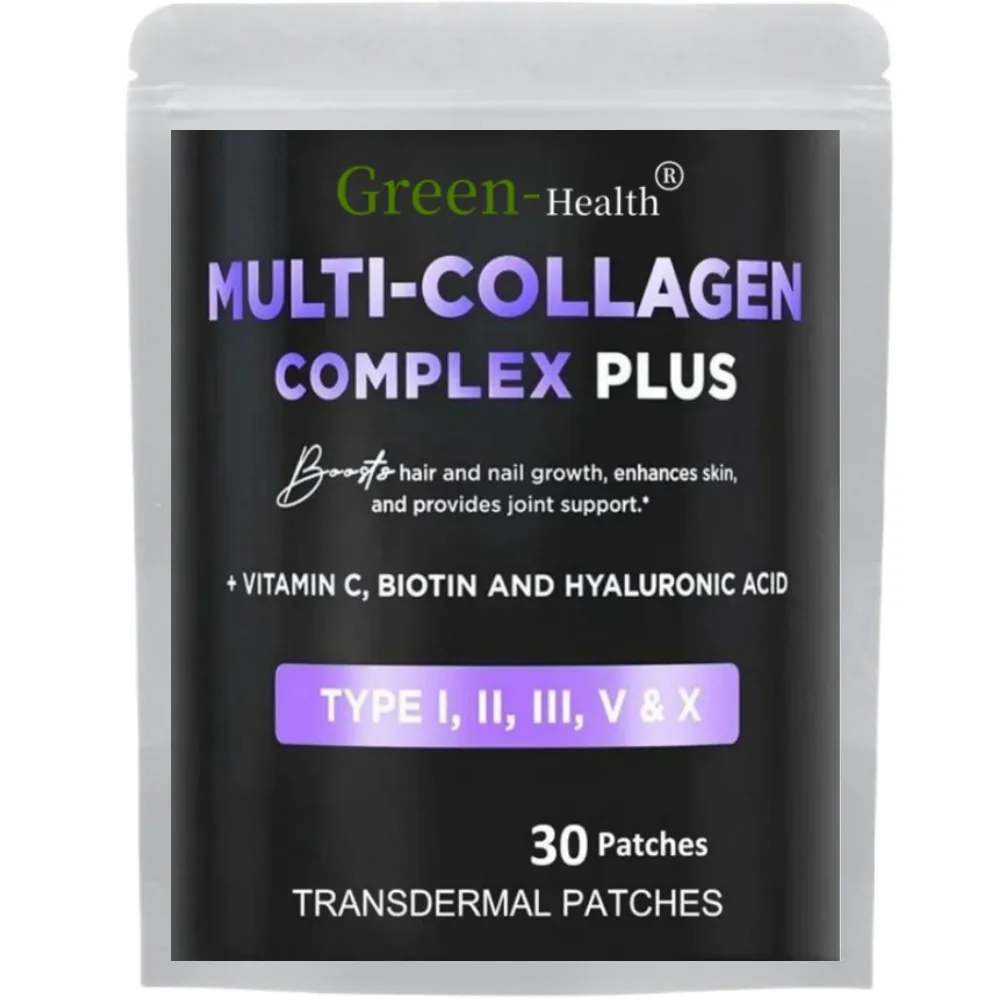 Cerotti transdermici Multi collagene Plus con biotina, vitamina C per donne e uomini supporto per la crescita dei capelli pelle 30 patch