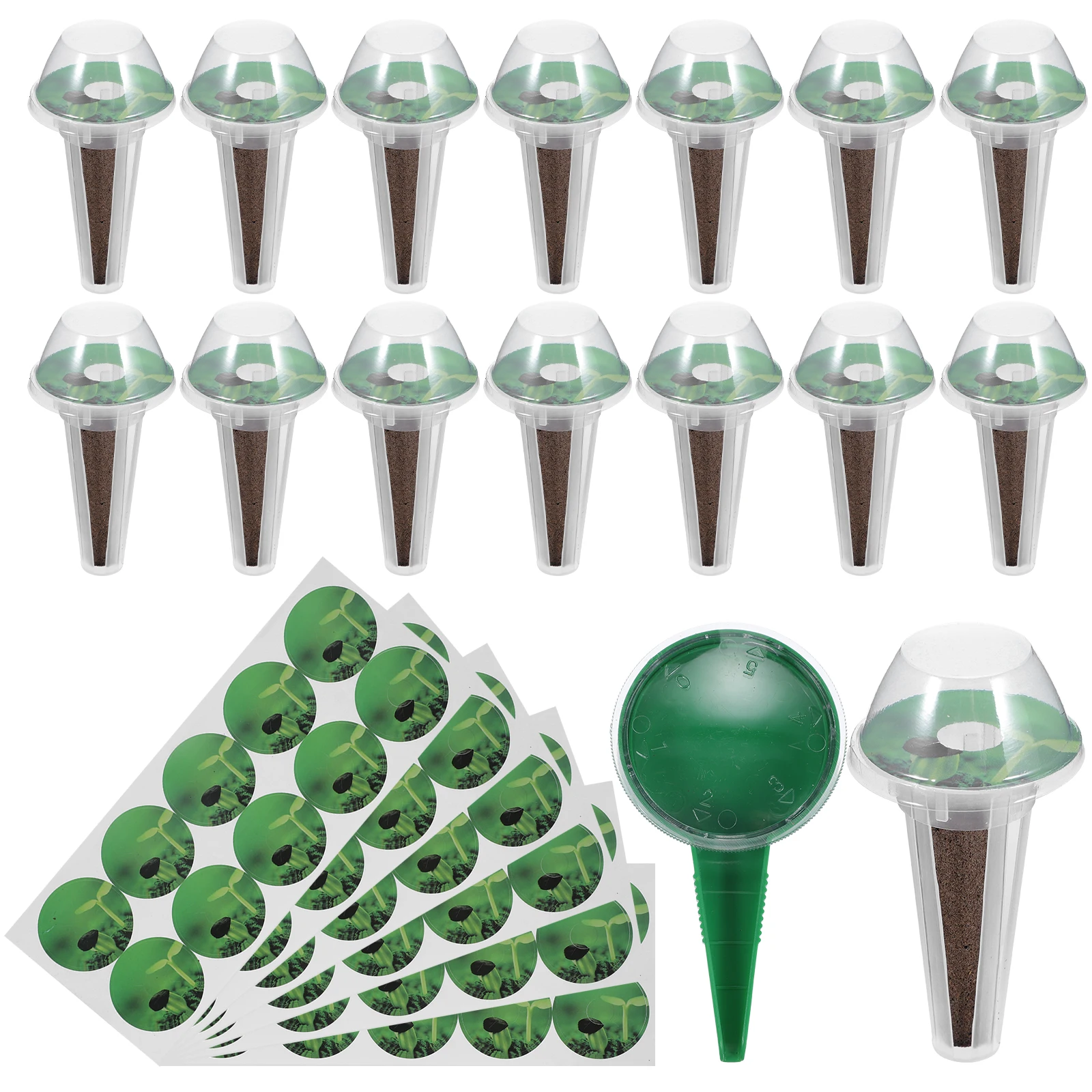 1 set Hydroponic Net Pots With Humidity Domes Grow Baskets For Indoor Hydroponic System Micro Container Garden