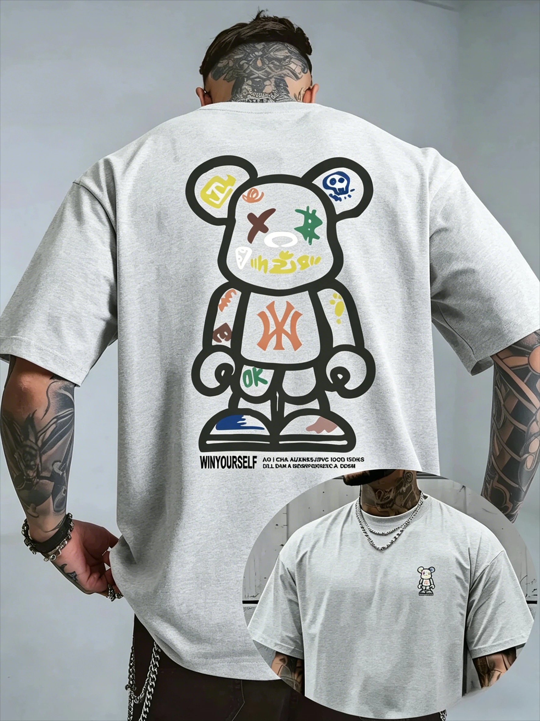 Neuestes T-Shirt aus 100 % Baumwolle für Frühlings- und Sommermode – Einzigartig, nicht im übrigen Sortiment zu finden, bequemes und lässiges Oberteil – Detail 2