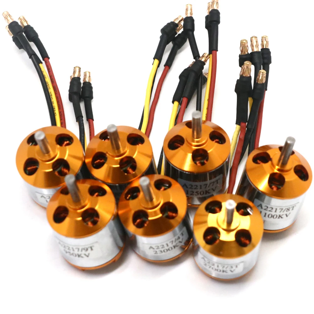 1 pz XXD A2217 KV950 KV1100 KV1250 KV1500 KV1750 KV2300 KV2700 2-3S 4mm albero motore Brushless per giocattoli aerei RC