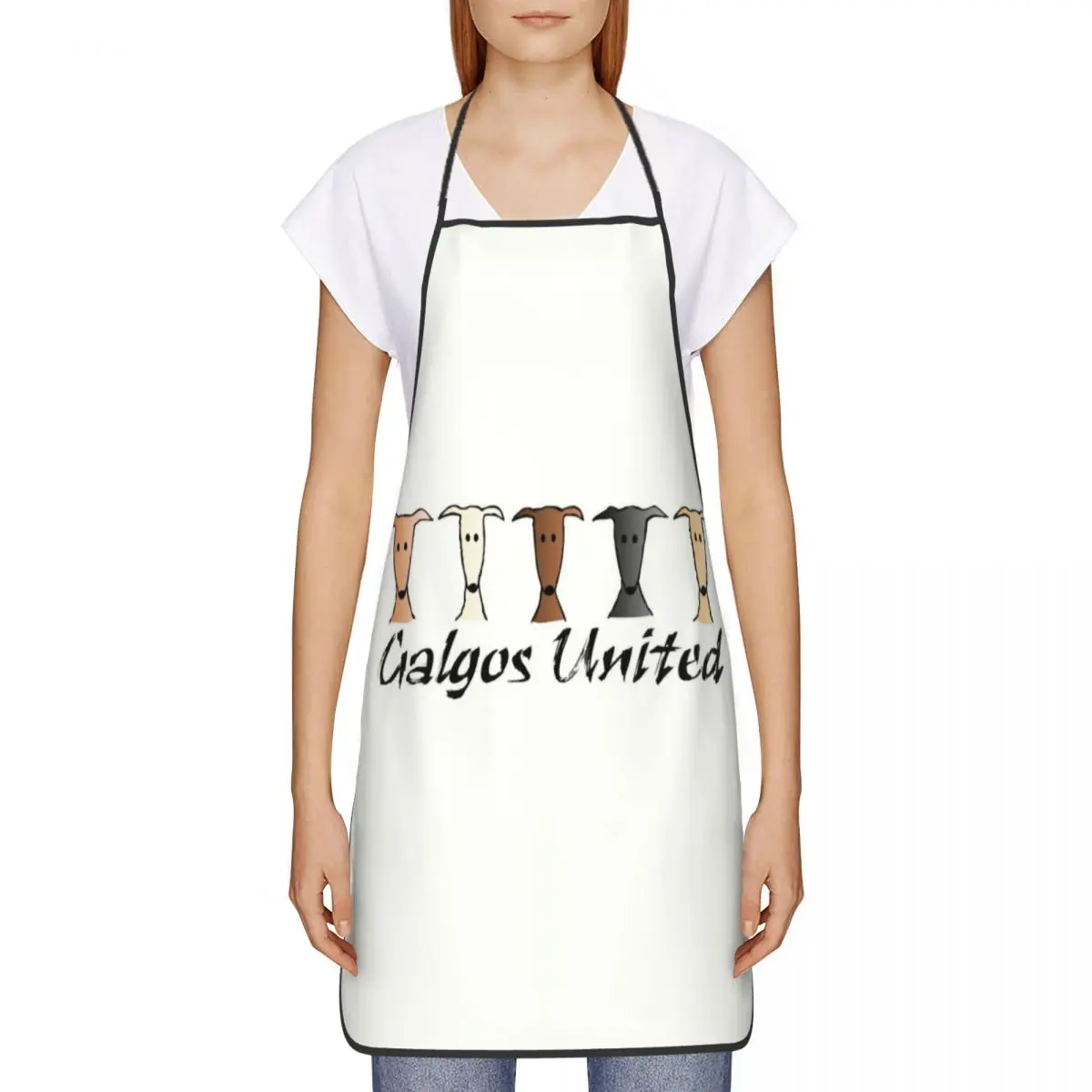 Galgos United Greyhound Funny Aprons Whippet Sighthound Dog Unisex Kitchen Chef Bib Tablier Cuisine Cooking Baking Painting