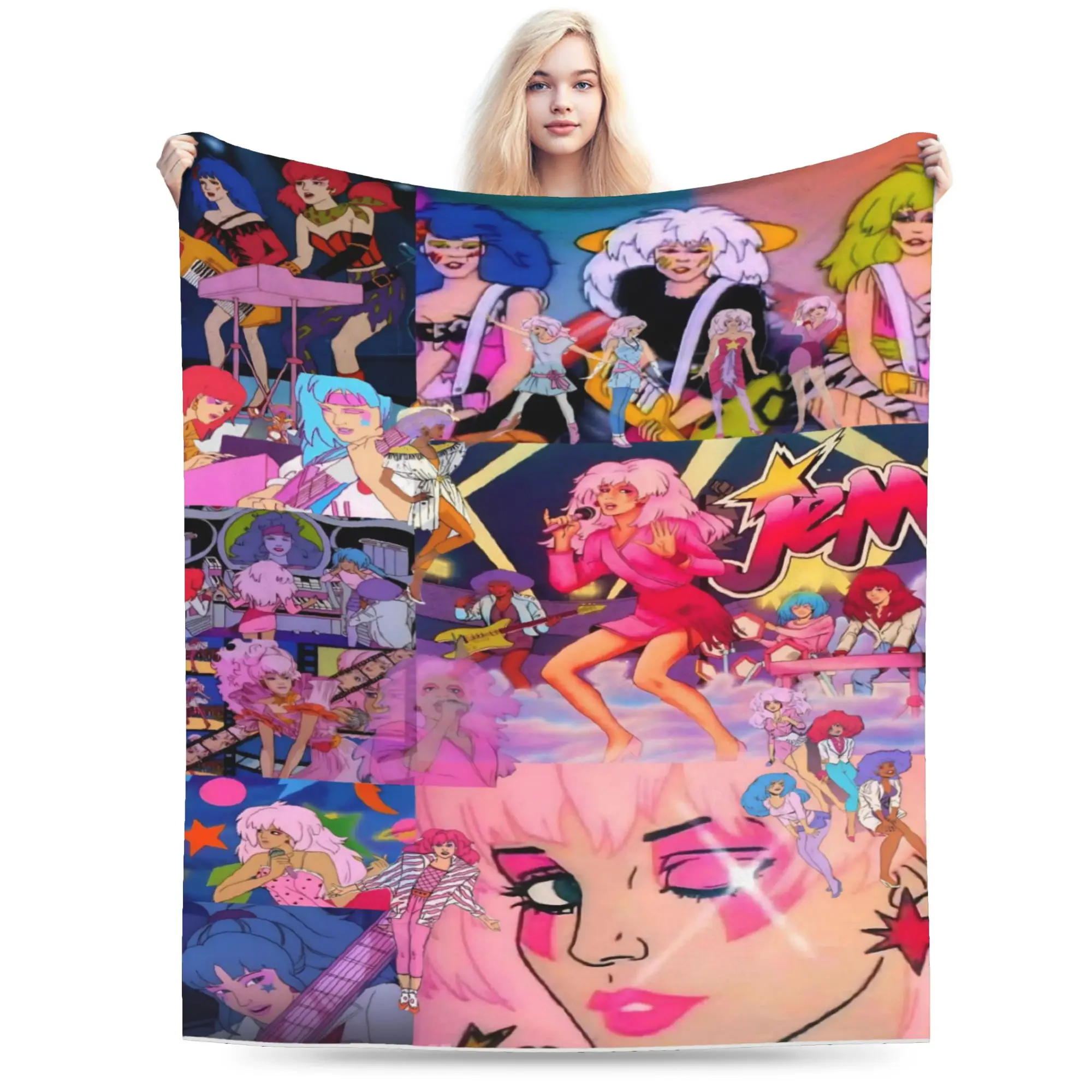 Jem And The Holograms Accessories Blankets Soft Coral Fleece Plush  Throw Blankets Relax Bedspread