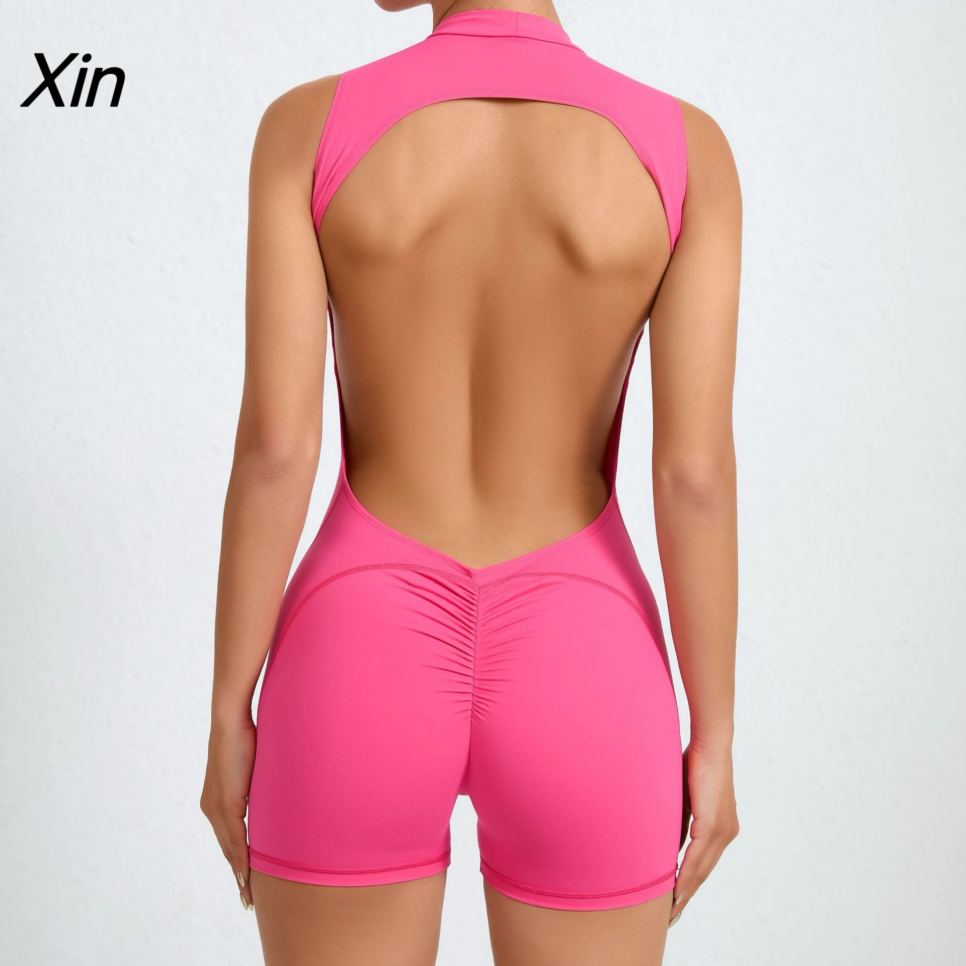 Sexу Bodysuit Sporty Woman Gym Short Jumpsuit Red Body One Pieces Fitness Overalls Mono Romper Yoga Sportswear Woman Clothing