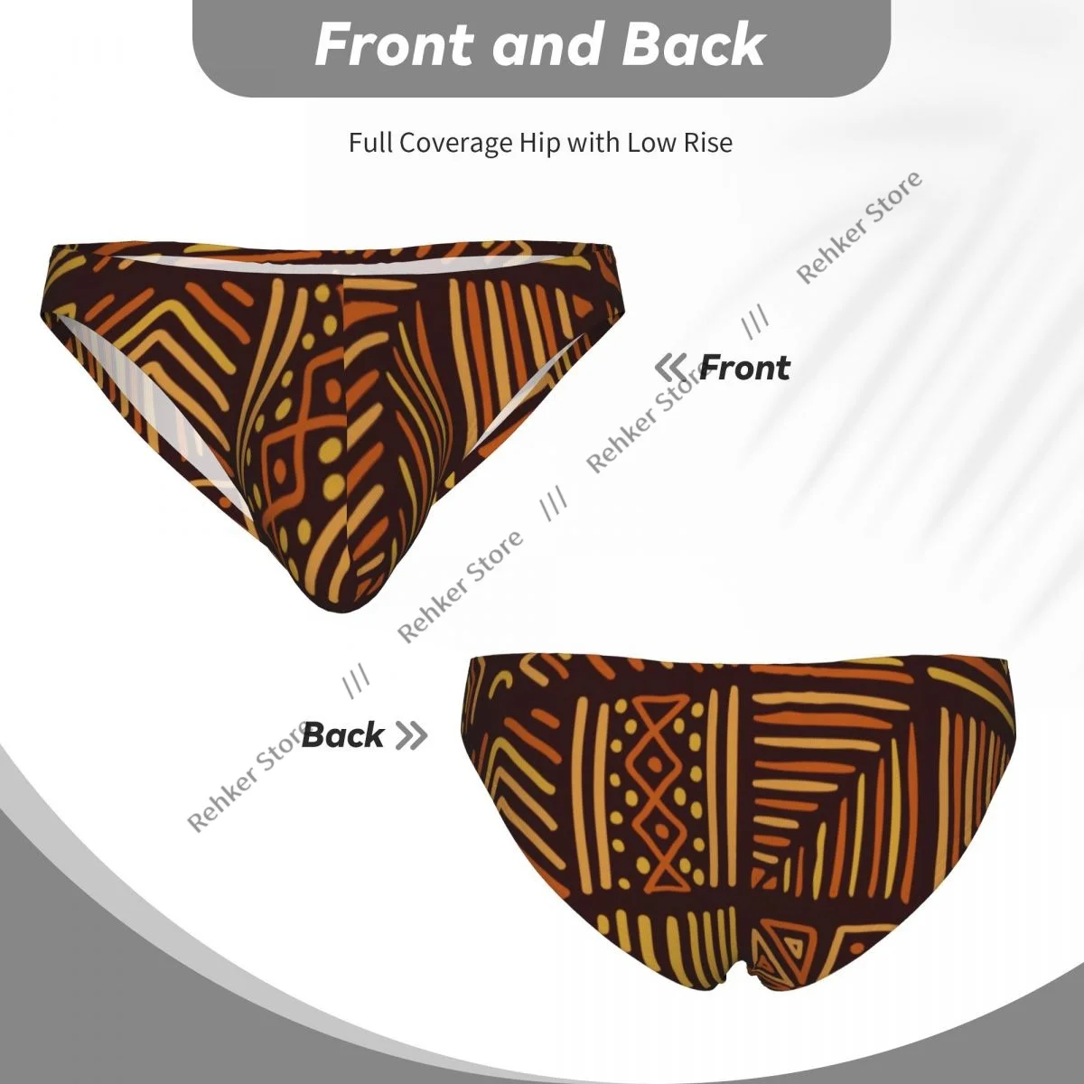 Men's Sexy Briefs Bikini African Ethnic Tribal Style Men Underpants Low Cut Man Underwear Panties - view 5