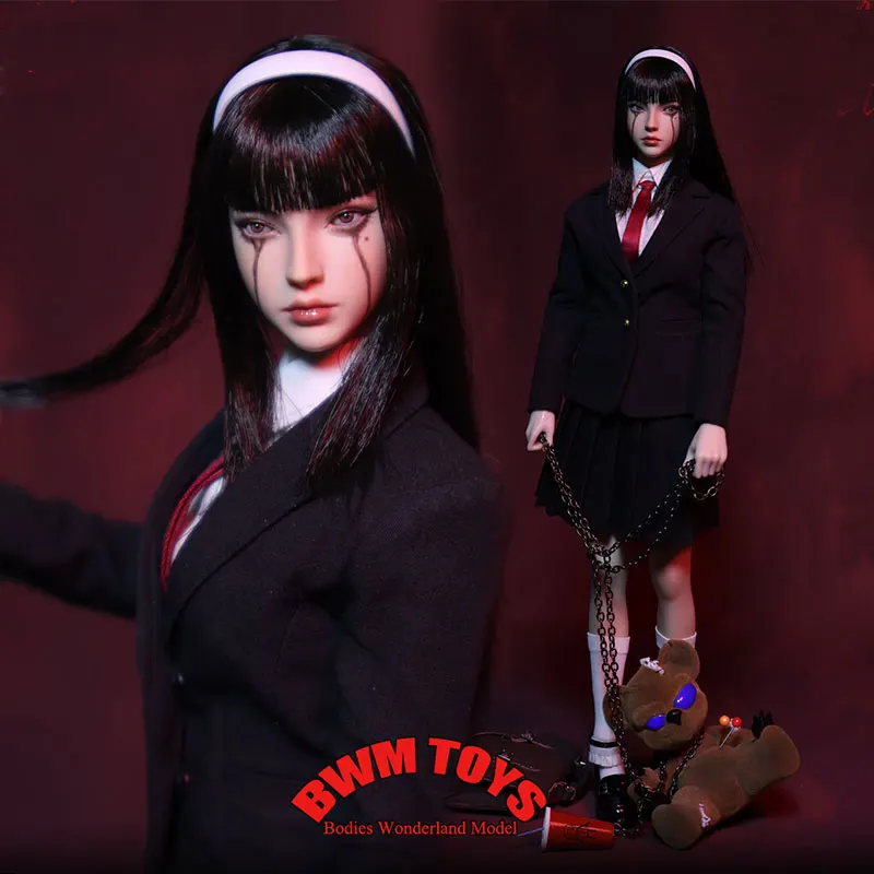 

In Stock JKTOYS K-005 1/6 Scale Terrifying Girl Tomie Movable Eye Hair Transplant Double Head 12'' Action Figure Doll Collection