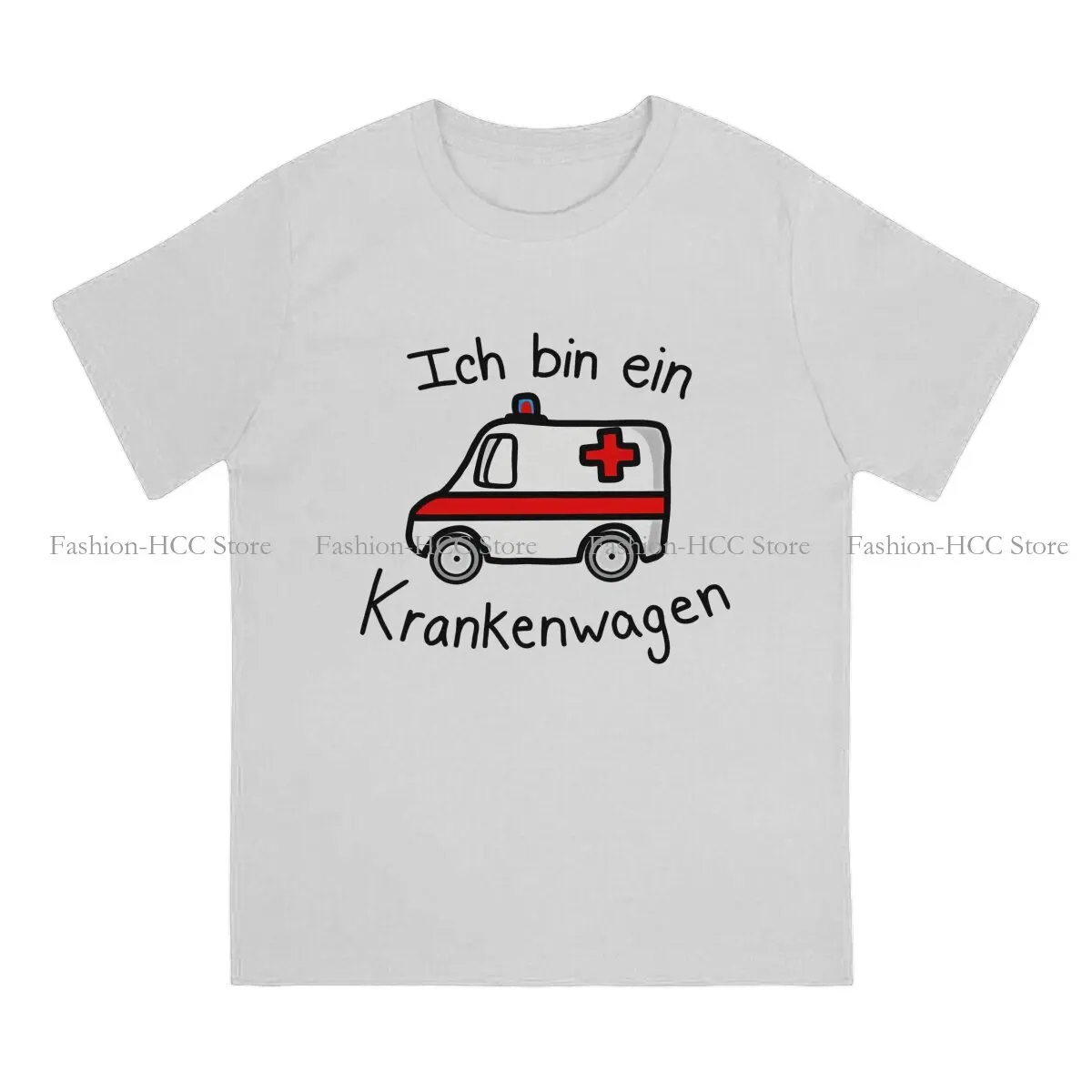 Ich Bin Ein Krankenwagen Fashion Polyester TShirts Ambulance Ambulances Male Harajuku Tops T Shirt O Neck