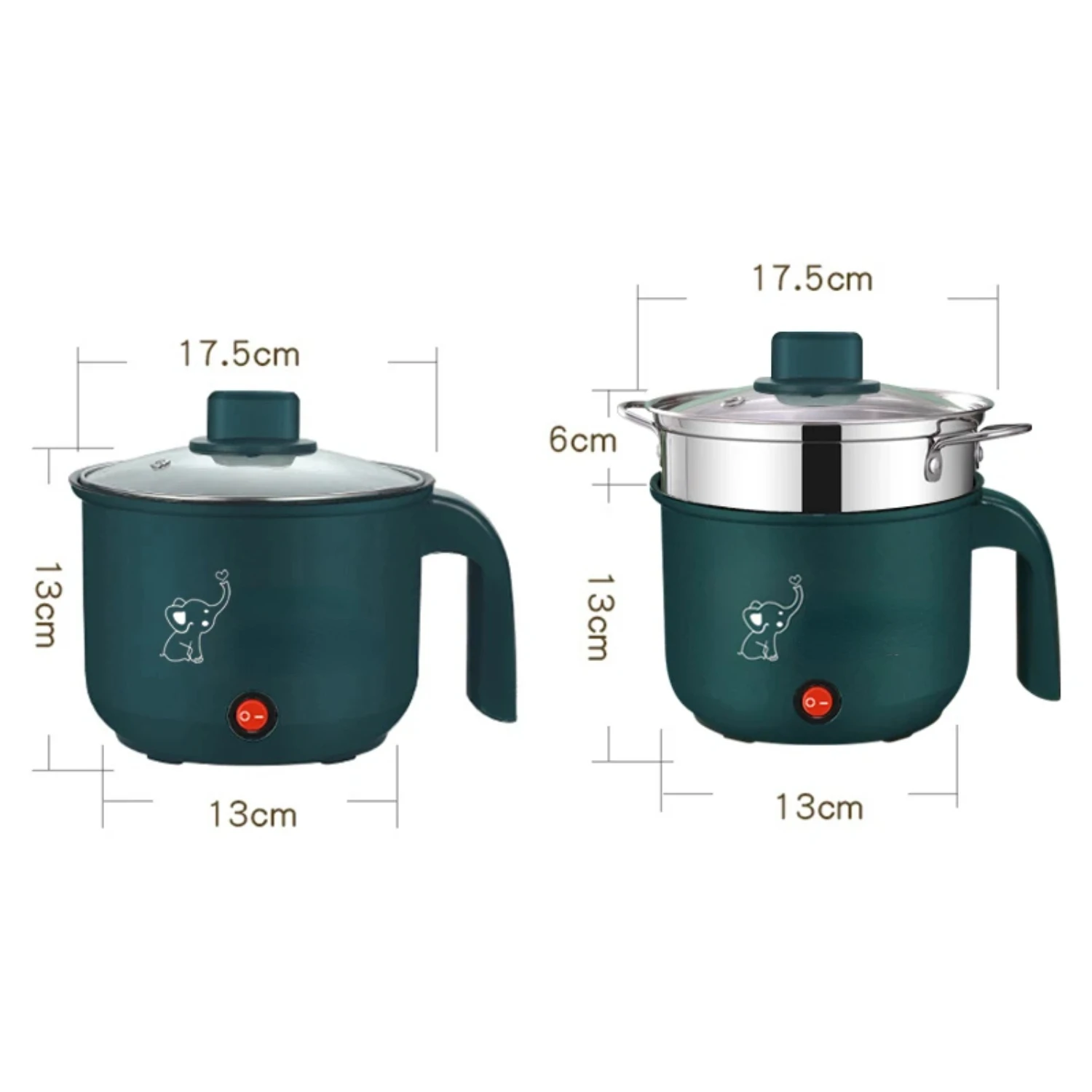 Máquina de cozinhar doméstica 1-2 pessoas panela quente única/dupla camada multi panela de arroz antiaderente multifuncional