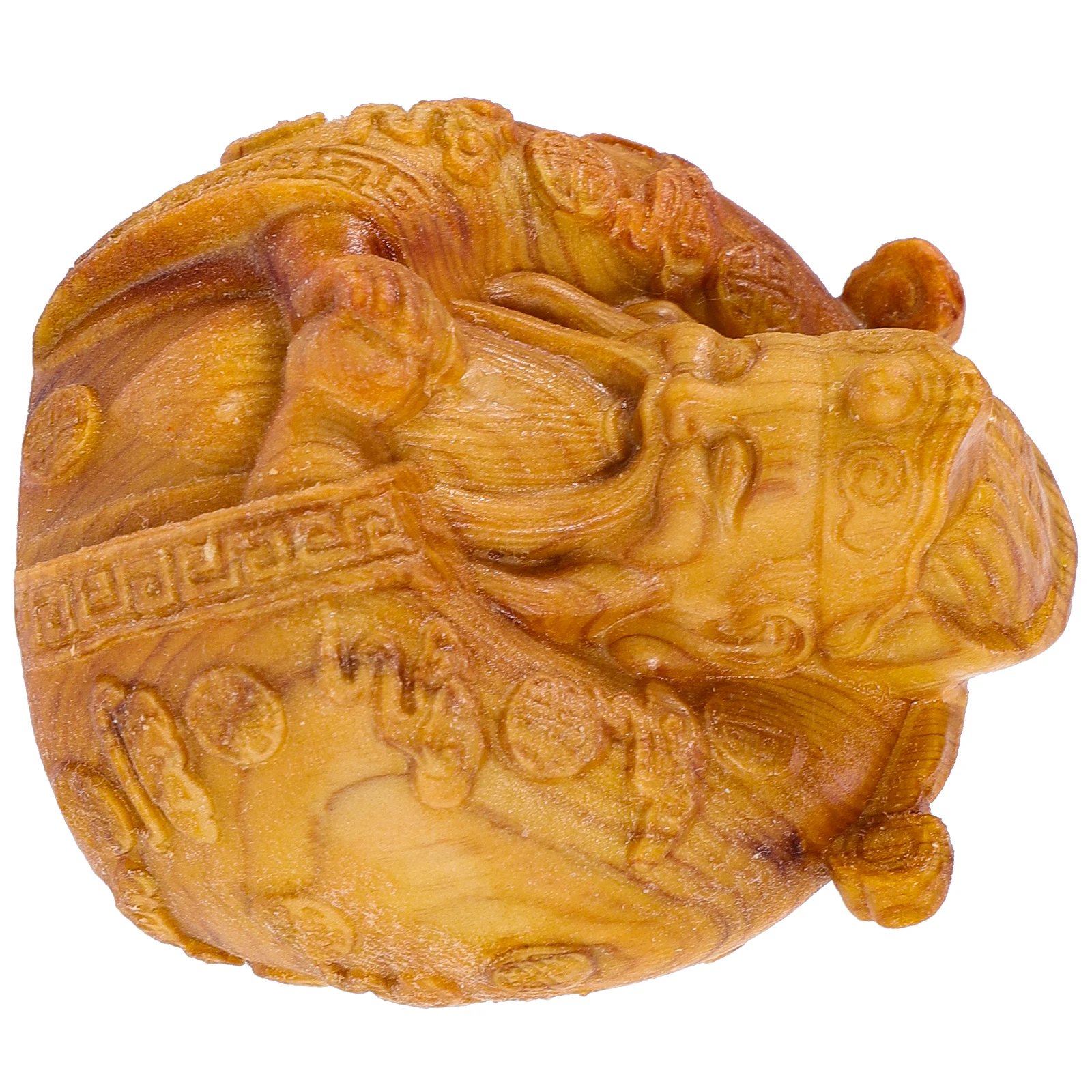 

Wood Carved of Wealth Figurine Miniature Desktop nament Cypress Wood Carving Decor Lucky Home Decoration Statues
