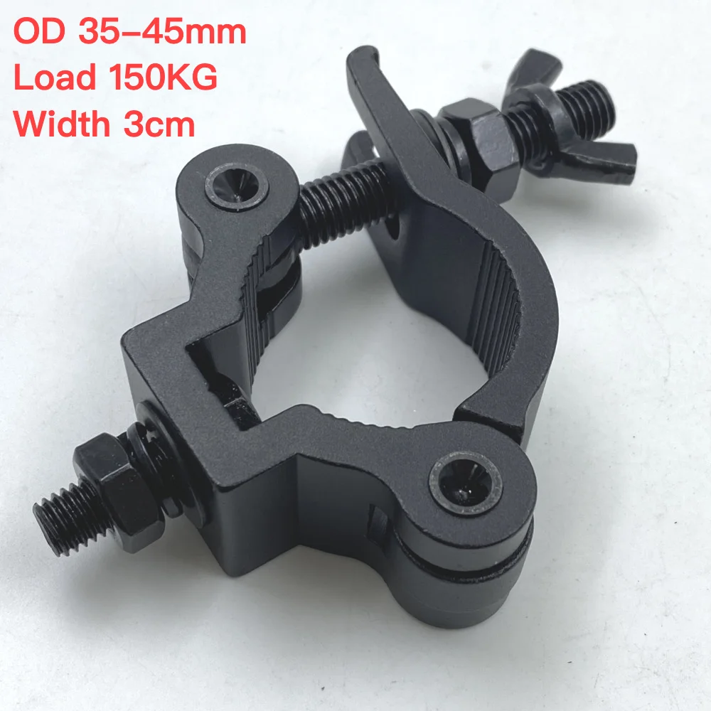 Stage Truss Clamp For Lighting Heavy Duty Aluminum OD 35-45mm Pipe Clamp Half Coupler Fixture 150KG Load Capacity Tube Fitting