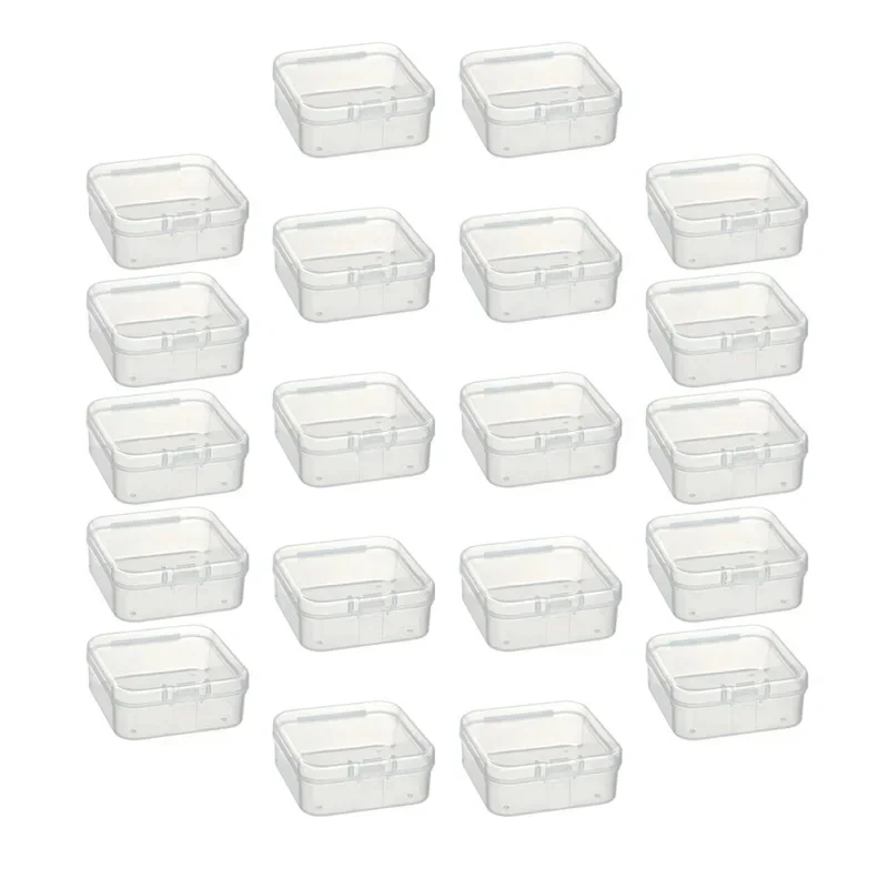 صندوق تخزين PP صغير من البلاستيك الشفاف حاوية مربعة مستطيلة علبة التعبئة والتغليف للمجوهرات الخرز العناصر الصغيرة