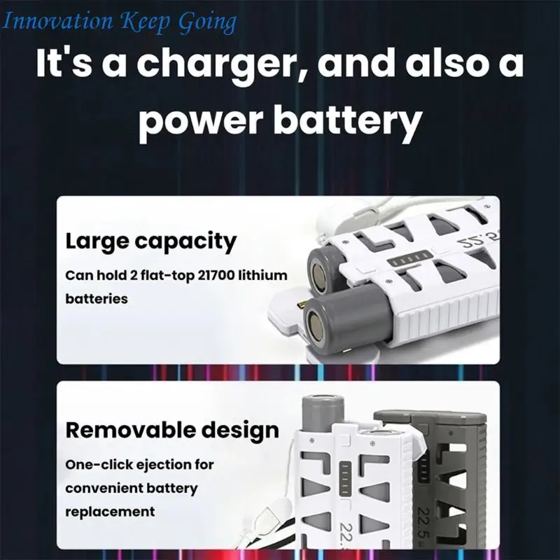 E65C ABS Power Banks With Clicking Battery Replacement For Outdoor Travel Use Type C Input Output Portable Mobile Power