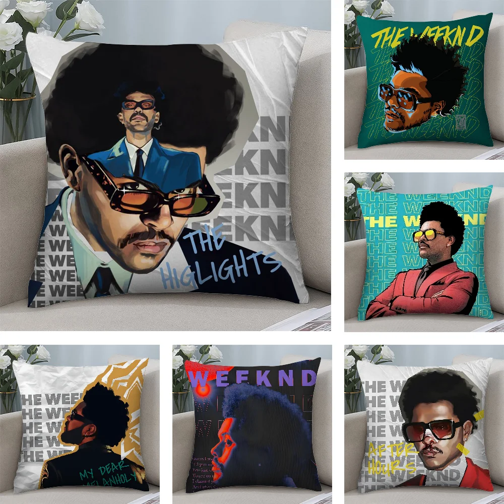 

The W-Weeknd Pillow Case Short Plush Pillow Covers Sofa Decorative Gift Home Double-sided Printing Cushion Cover