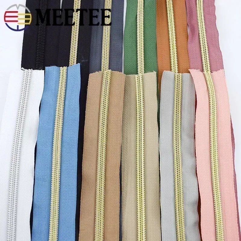 5# Nylon Zippers for Sewing Bags Plastic Coil Bag Zipper Tapes By The Meter Purse Garment Zips Repair DIY Clothing  Accessories