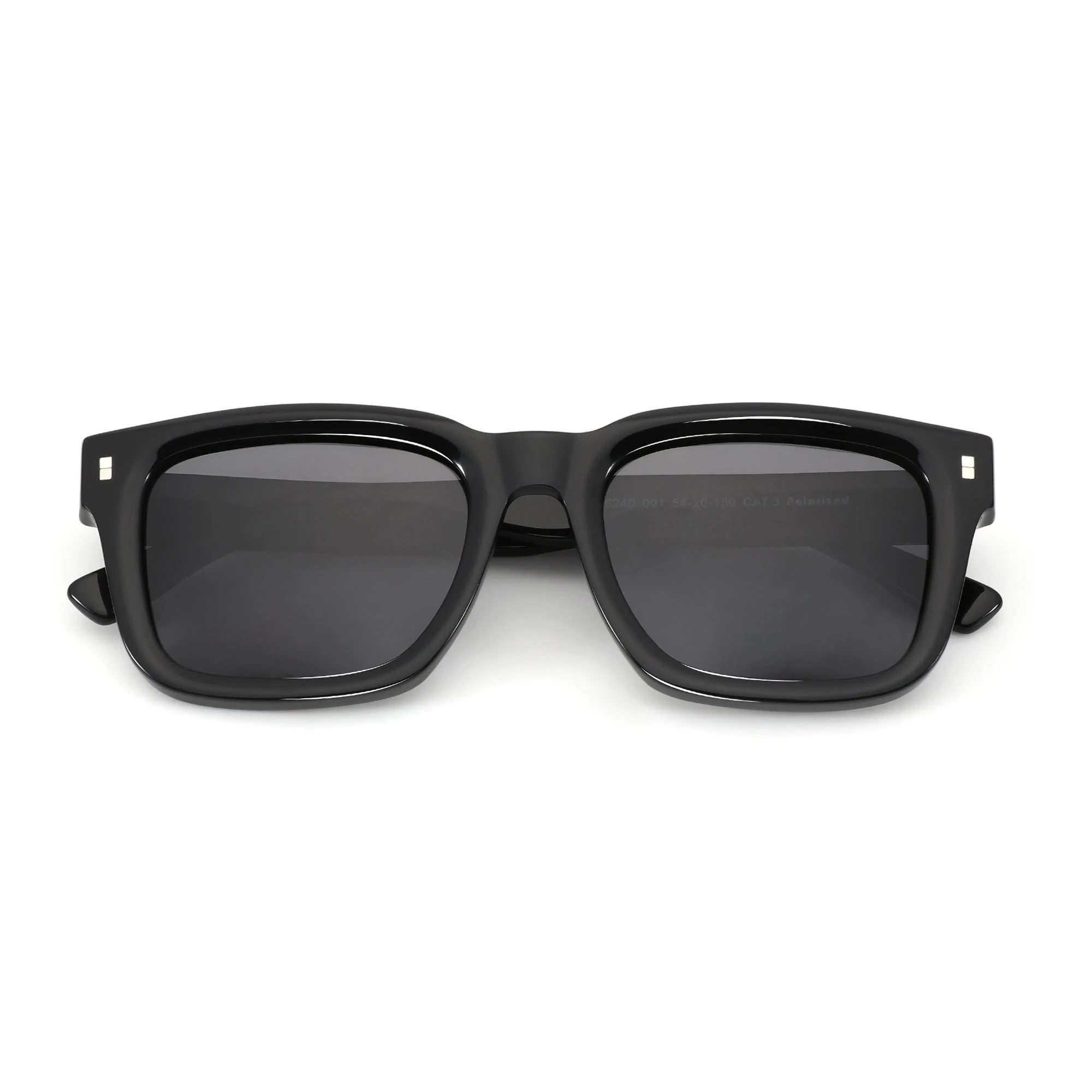 ZENOTTIC 2026 Klassisches Design Polarisierte Sonnenbrille Unisex Handgefertigte Acetat-Dickrahmen-Sonnenbrille Herren Trendige Eckige Schattierungen – Detail 6