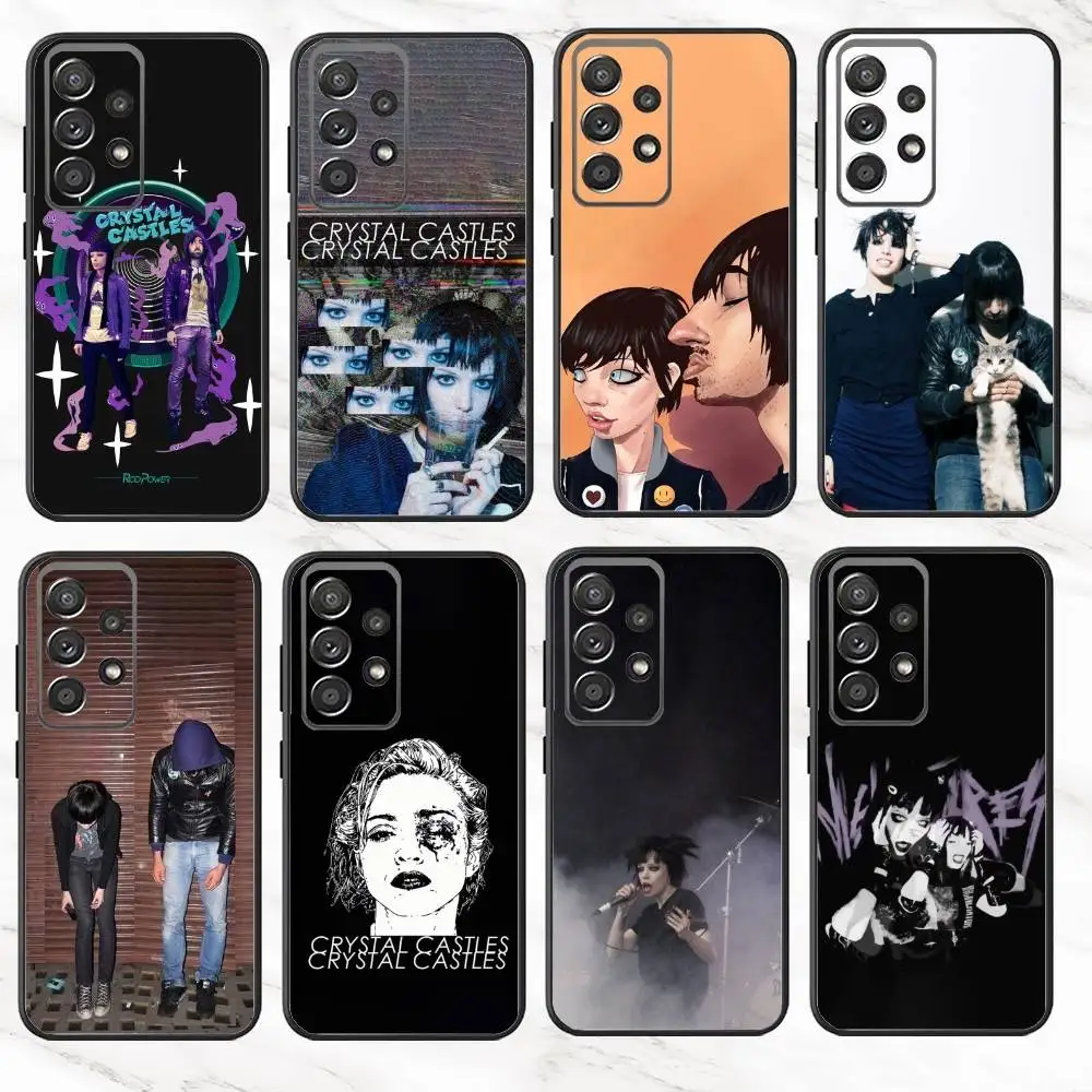 

Band C-Crystal C-Castles Phone Case For Samsung S25,S24,S21,S22,S23,S30,Ultra,S20,Plus,Fe,Note,10,9,5G Black Cover