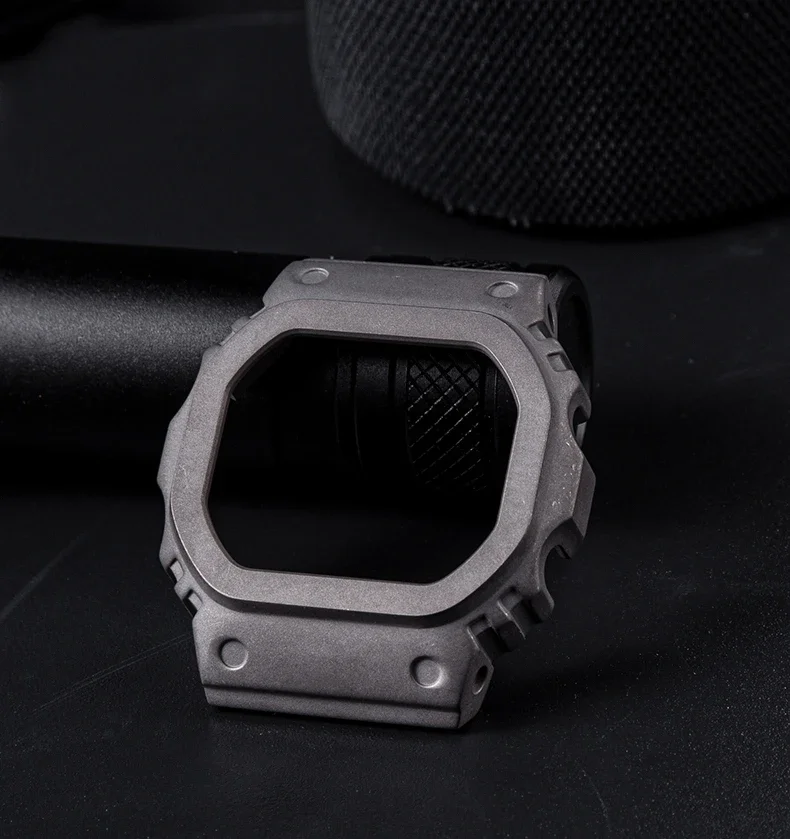 

For Casio DW5600 Watch Mod Generation Watchband Bezel GW-B5600 High-quality Watch Case Titanium Alloy Retro Black Gray Brushed