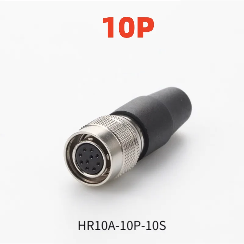 HIROSE replacement connector HR10A-10P-10P/HR10A-10S-10S industrial plug socket fixed chassis 10P camera connector