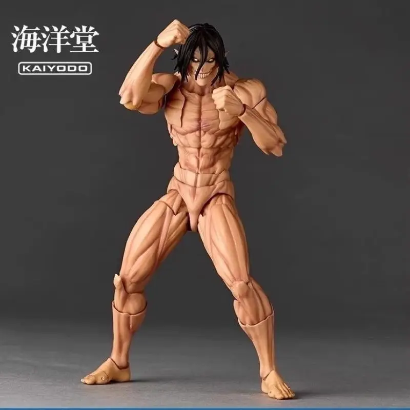 

Genuine Original KAIYODO Revoltech AMAZING YAMAGUCHI Attack On Titan Eren Jaeger Full Set 13cm Action Figure Toy In Stock